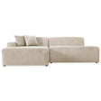 Mar Sectional Cream Corduroy Sofa(Left Facing) by Ashcroft Furniture at Eve Furniture