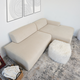 Mar Cream Velvet LAF Sectional