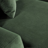 Mar Sectional Green Corduroy Sofa (Left Facing) by Ashcroft Furniture at Eve Furniture