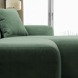 Mar Sectional Green Corduroy Sofa (Right Facing) by Ashcroft Furniture at Eve Furniture