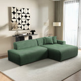 Mar Sectional Green Corduroy Sofa (Right Facing) by Ashcroft Furniture at Eve Furniture