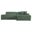 Mar Sectional Green Corduroy Sofa (Right Facing) by Ashcroft Furniture at Eve Furniture