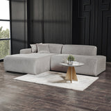 Mar Grey Velvet LAF Sectional