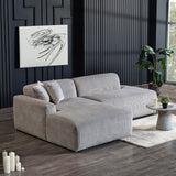 Mar Grey Velvet LAF Sectional