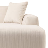 Mar U-Shape Corner Sofa - Cream Corduroy by Ashcroft Furniture at Eve Furniture