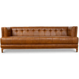 Modern tufted leather sofa