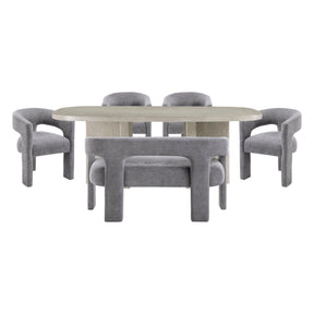 Marais Dark Gray 6-Piece Dining Room Set by Homelegance at Eve Furniture