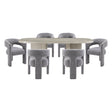 Marais Dark Gray 7-Piece Dining Room Set by Homelegance at Eve Furniture