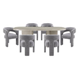 Marais Dark Gray 7-Piece Dining Room Set by Homelegance at Eve Furniture