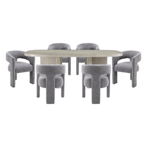 Marais Dark Gray 7-Piece Dining Room Set by Homelegance at Eve Furniture