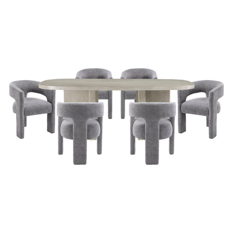 Marais Dark Gray 7-Piece Dining Room Set by Homelegance at Eve Furniture