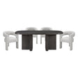 Marais Ebony/Light Gray Boucle 5-Piece 82" Dining Set by Homelegance at Eve Furniture