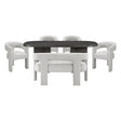 Marais Ebony/Light Gray Boucle 6-Piece 82" Dining Set by Homelegance at Eve Furniture