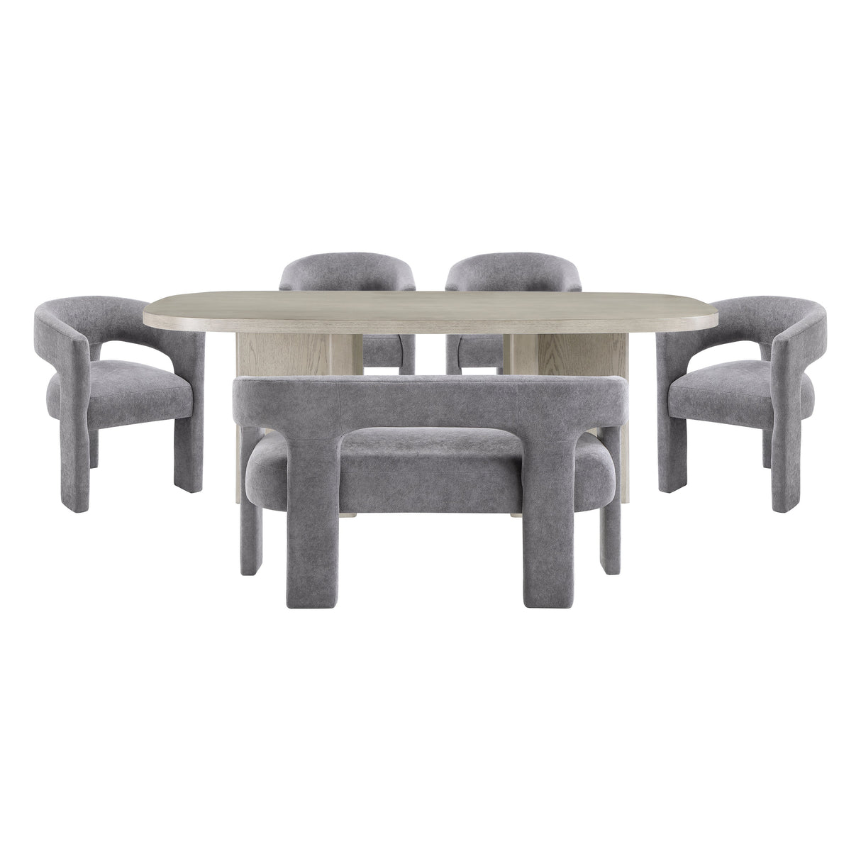 Marais Gray 5-Piece Dining Room Set