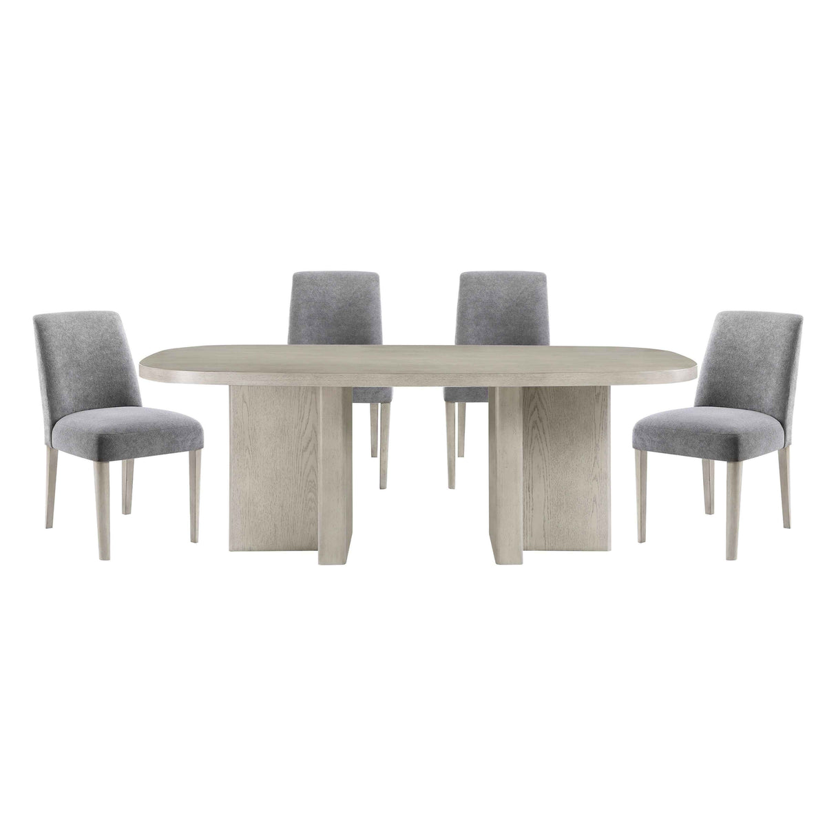 Marais Gray 5-Piece Dining Room Set (Table & 4 Chairs)