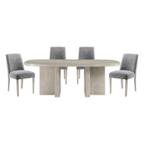 Marais Gray 5-Piece Dining Room Set (Table & 4 Chairs)