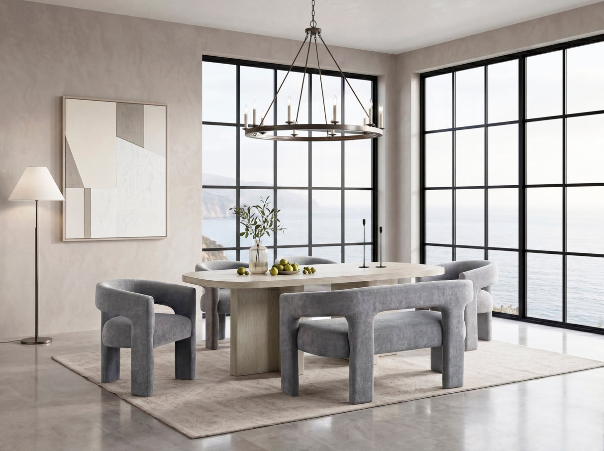 Marais Light Gray Dining Table by Homelegance at Eve Furniture