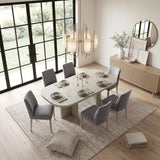 Marais Light Gray Dining Table by Homelegance at Eve Furniture