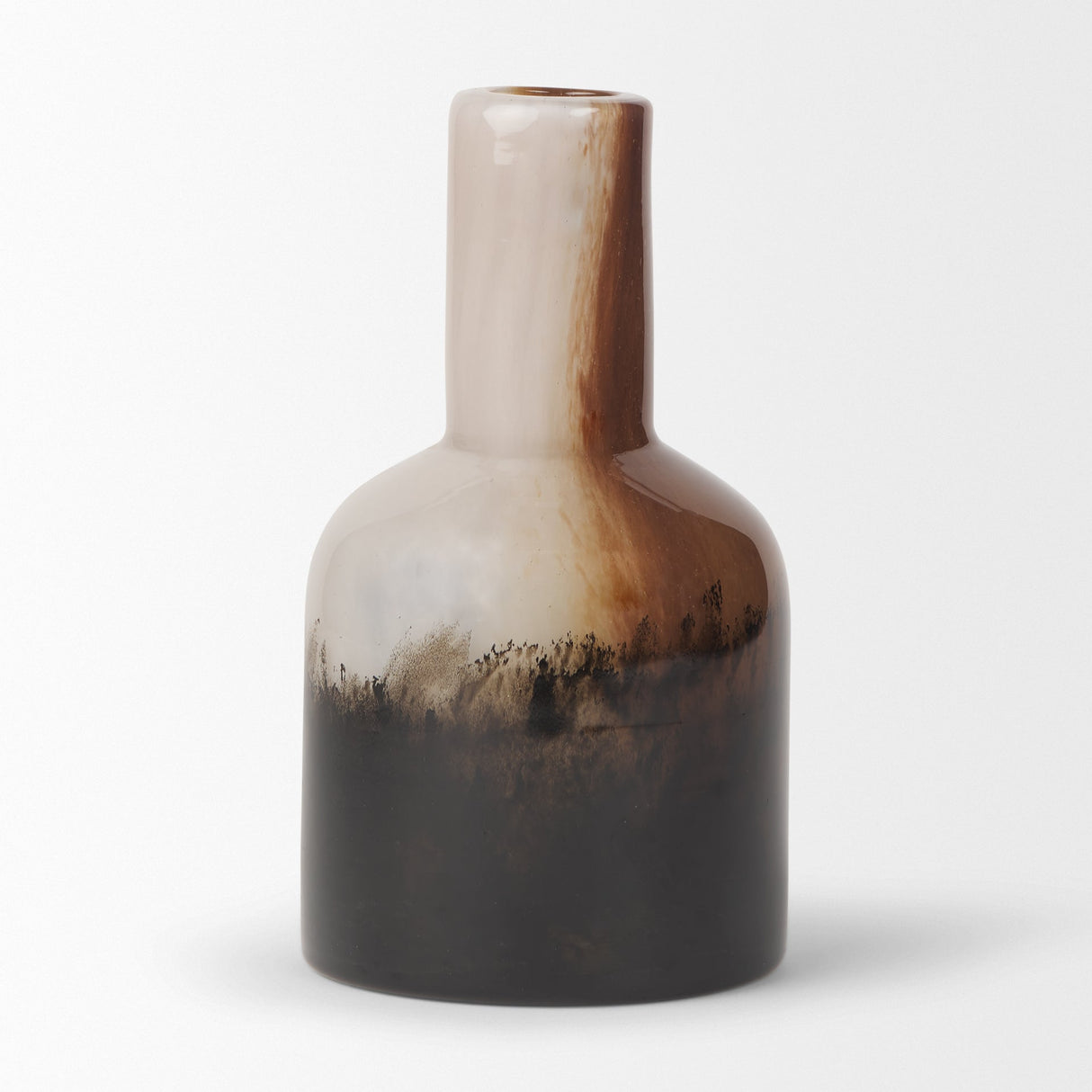 Marans Short Amber Multi-Color Glass Vase by Mercana at Eve Furniture
