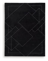 Marav Black/White Large Rug by Ashley at Eve Furniture