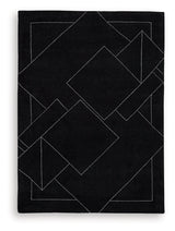 Marav Black/White Medium Rug by Ashley at Eve Furniture