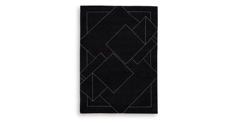 Marav Black/White Medium Rug by Ashley at Eve Furniture