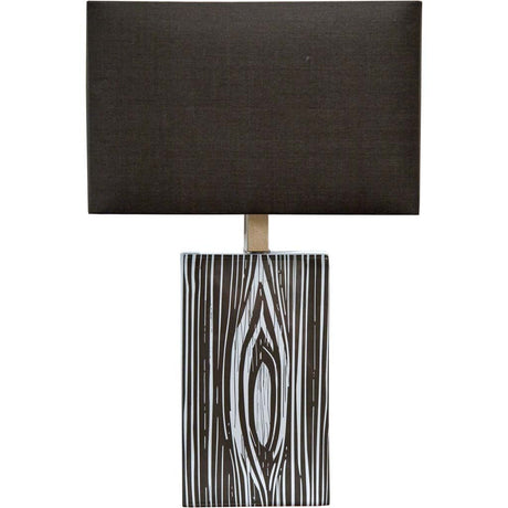 Maravilla III Black/White Pattered Base Black Fabric Shade Wall Sconce by Mercana at Eve Furniture