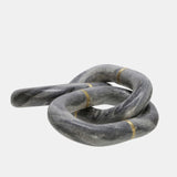 Marble 14" Chain Decor, Gray