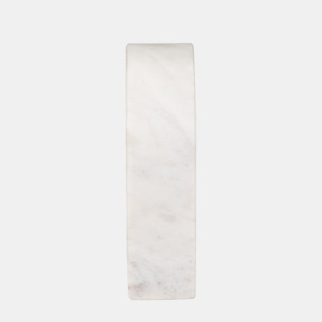 Marble, 7"h Horseshoe Tabletop Deco, White