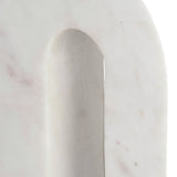 Marble, 7"h Horseshoe Tabletop Deco, White