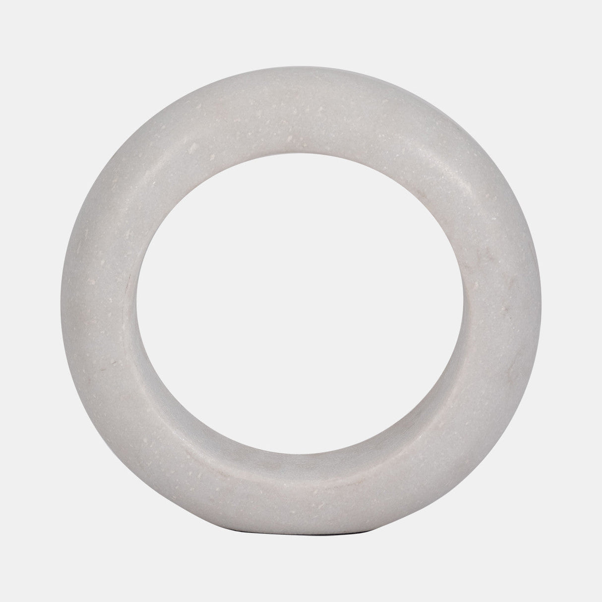 Marble, 7" Ring Tabletop Decor, White