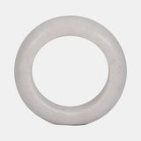 Marble, 7" Ring Tabletop Decor, White