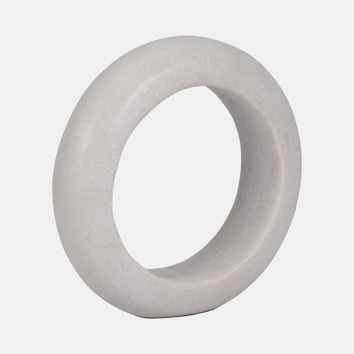 Marble, 7" Ring Tabletop Decor, White