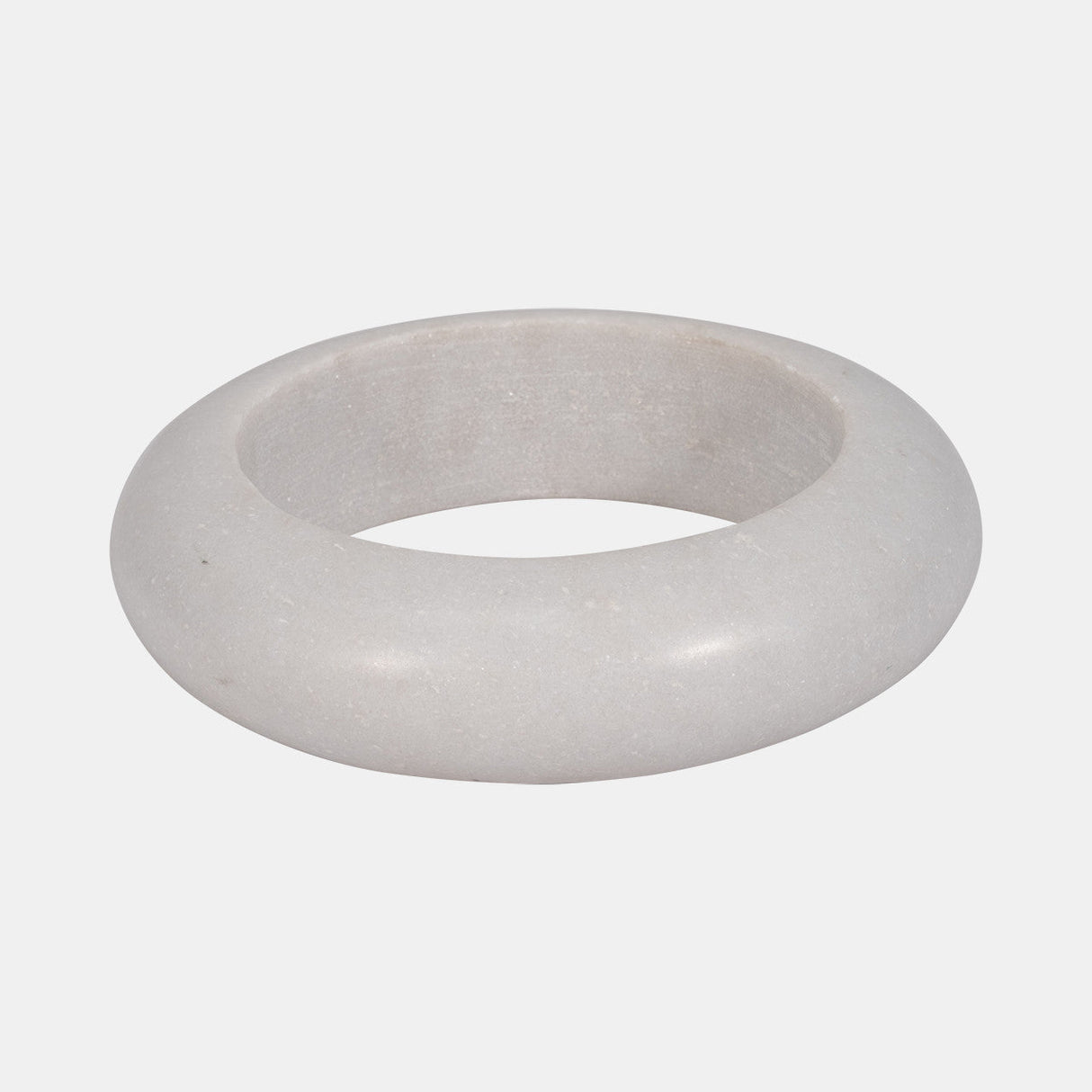 Marble, 7" Ring Tabletop Decor, White