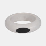 Marble, 7" Ring Tabletop Decor, White