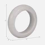 Marble, 7" Ring Tabletop Decor, White