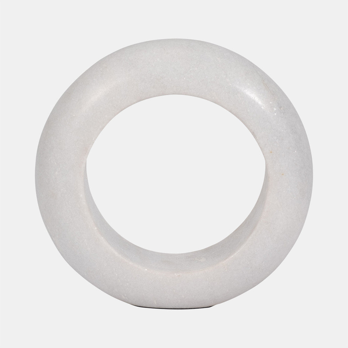 Marble, 8" Ring Tabletop Decor, White