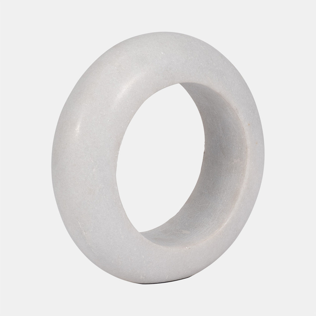 Marble, 8" Ring Tabletop Decor, White