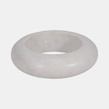 Marble, 8" Ring Tabletop Decor, White