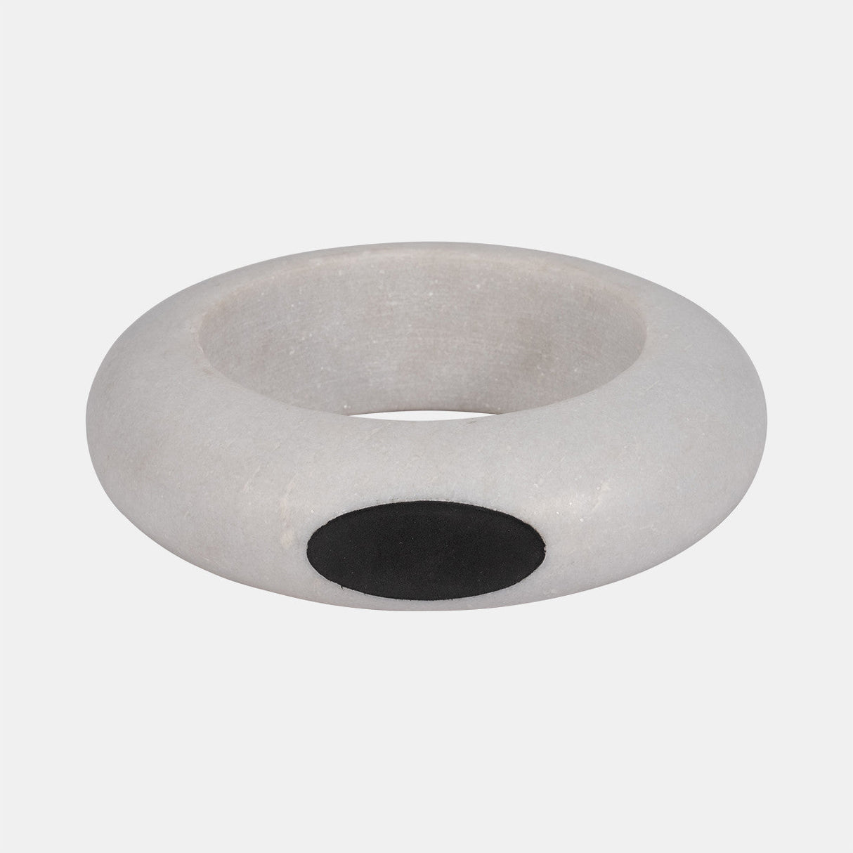 Marble, 8" Ring Tabletop Decor, White