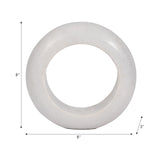 Marble, 8" Ring Tabletop Decor, White