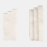 Marble, S/2 6"h Rainbow Bookends, White