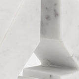 Marble, S/2 6"h Right Triangle Bookends, White