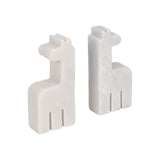 Marble, S/2 7" Giraffe Bookends, White