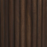 Marbrello Pink Marble Top Espresso Brown Fluted Wood Round Side Table by Mercana at Eve Furniture