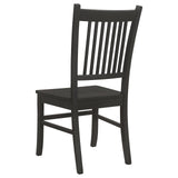 Marbrisa Slat Back Dining Side Chair Matte Black (Set of 2)