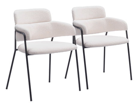 Marcel Cream Dining Chair (Set of 2) by Zuomod at Eve Furniture