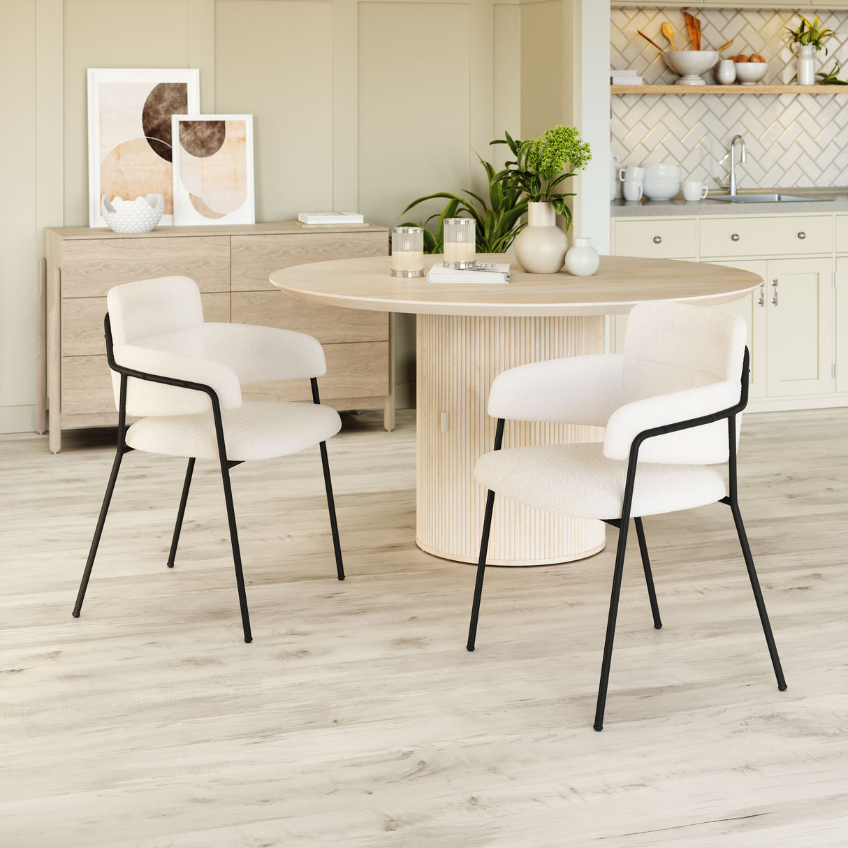 Marcel Cream Dining Chair (Set of 2) by Zuomod at Eve Furniture