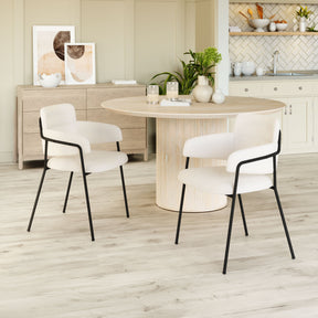 Marcel Cream Dining Chair (Set of 2) by Zuomod at Eve Furniture