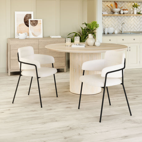 Marcel Cream Dining Chair (Set of 2) by Zuomod at Eve Furniture
